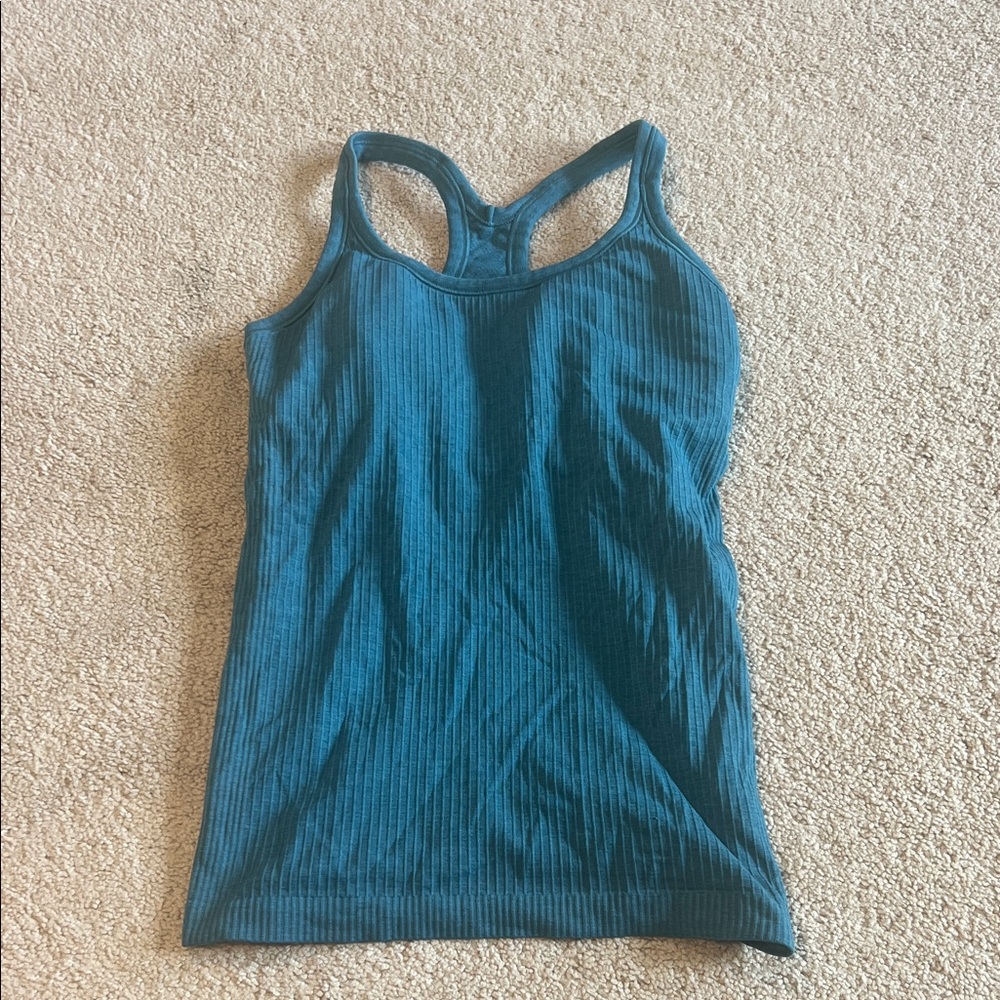 Lululemon teal Ebb to Street tank top